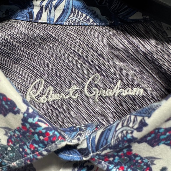 Robert Graham Shirt 2XLT Button Floral Colorful Flip Cuff Tall - Picture 3 of 12